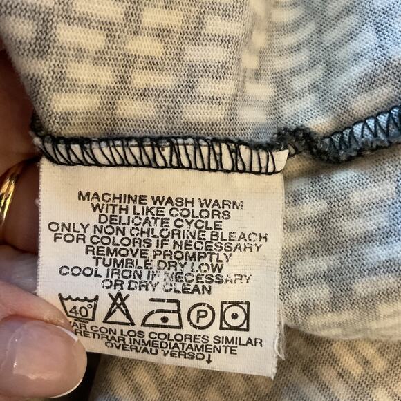 Liz Claiborne 100% Cotton Black White Long Sleeve 2 Front Pockets Jacket S - Picture 6 of 7